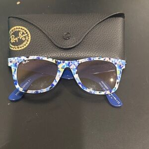 Ray-Ban Blue and White Speckled Wayfarer Sunglasses